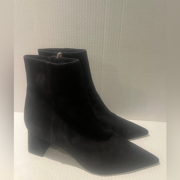 AGL Mimma Pointed Toe Block Heel Black Suede Women’s Bootie SIZE 41EU 9.5US - Picture 10 of 16